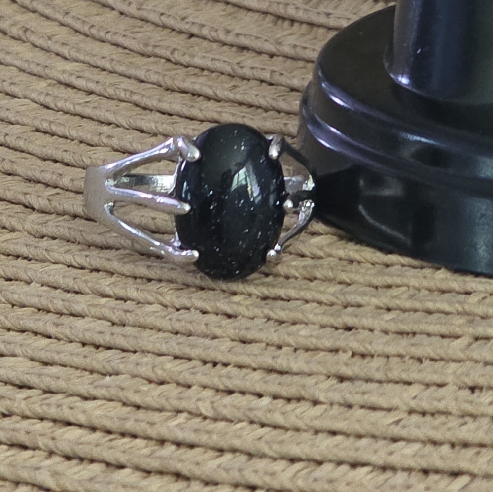 Statement Silver And Turquoise Ring, Starry Night… - image 4